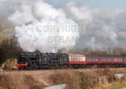 Purchase photo of 44871 Black Five &  45407 THE LANCASHIRE FUSILIER at Worting Junction